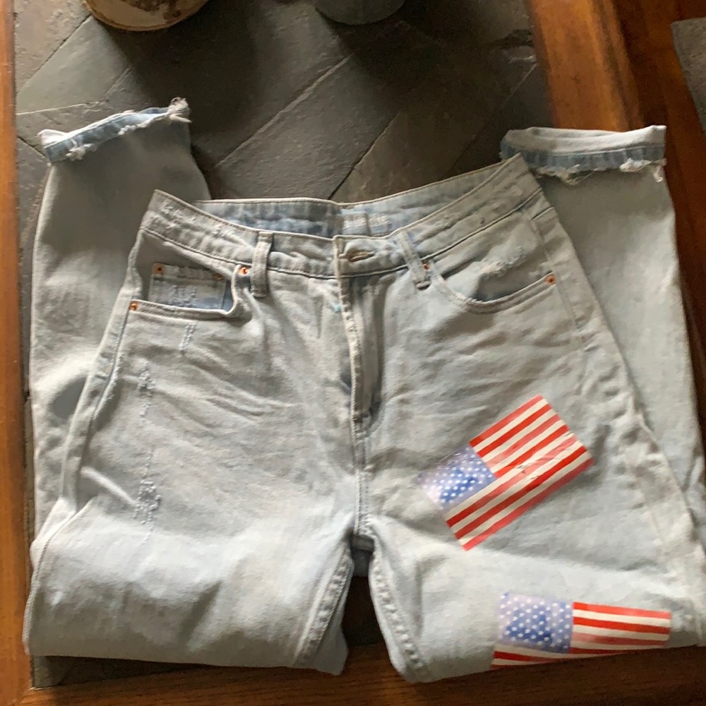 Wild Fable light ,high rise American flag jeans 4